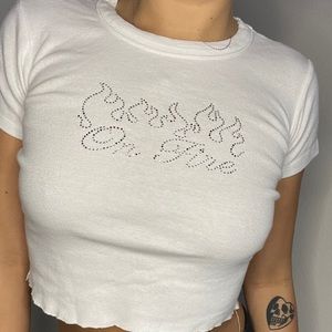 Brandy “on fire” crop top